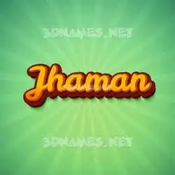 jhaman in Green Rays style - 3D name wallpaper