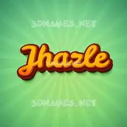 jhazle in Green Rays style - 3D name wallpaper