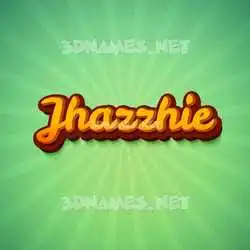 jhazzhie in Green Rays style - 3D name wallpaper