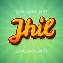 jhil in Green Rays style - 3D name wallpaper
