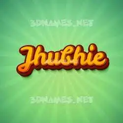 jhubhie in Green Rays style - 3D name wallpaper