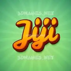 jiji in Green Rays style - 3D name wallpaper