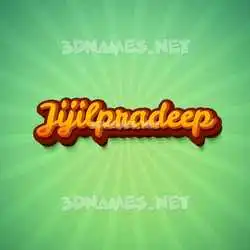 jijilpradeep in Green Rays style - 3D name wallpaper