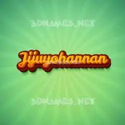 jijuyohannan in Green Rays style - 3D name wallpaper