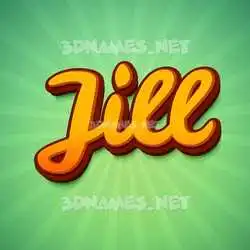 jill in Green Rays style - 3D name wallpaper