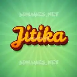 jitika in Green Rays style - 3D name wallpaper