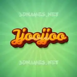 jjoojjoo in Green Rays style - 3D name wallpaper