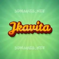 jkavita in Green Rays style - 3D name wallpaper