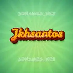 jkhsantos in Green Rays style - 3D name wallpaper