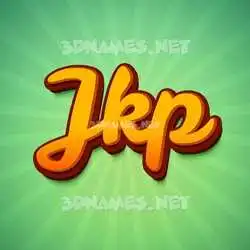 jkp in Green Rays style - 3D name wallpaper