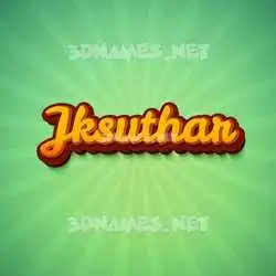 jksuthar in Green Rays style - 3D name wallpaper