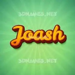joash in Green Rays style - 3D name wallpaper
