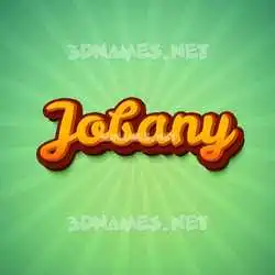 jobany in Green Rays style - 3D name wallpaper