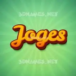joges in Green Rays style - 3D name wallpaper