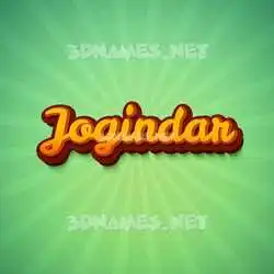 jogindar in Green Rays style - 3D name wallpaper