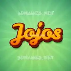 jojos in Green Rays style - 3D name wallpaper