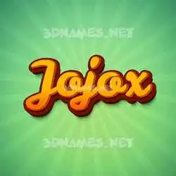 jojox in Green Rays style - 3D name wallpaper