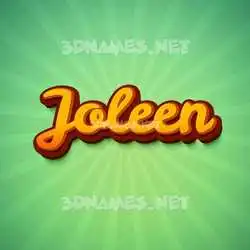 joleen in Green Rays style - 3D name wallpaper