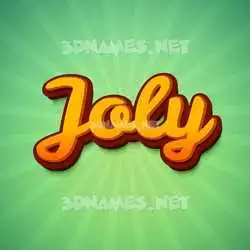 joly in Green Rays style - 3D name wallpaper