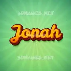 jonah in Green Rays style - 3D name wallpaper