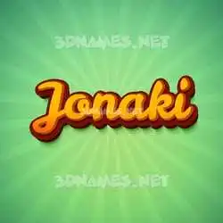 jonaki in Green Rays style - 3D name wallpaper