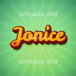 jonice in Green Rays style - 3D name wallpaper