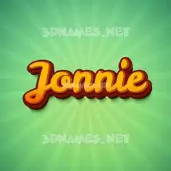 jonnie in Green Rays style - 3D name wallpaper