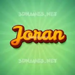 joran in Green Rays style - 3D name wallpaper