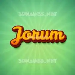 jorum in Green Rays style - 3D name wallpaper