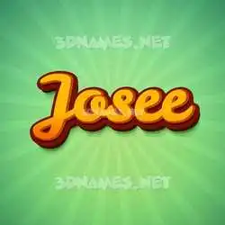 josee in Green Rays style - 3D name wallpaper