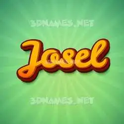josel in Green Rays style - 3D name wallpaper