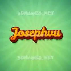 josephvu in Green Rays style - 3D name wallpaper