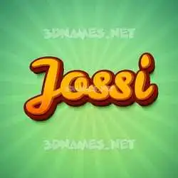 jossi in Green Rays style - 3D name wallpaper