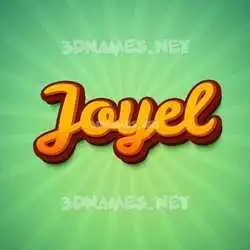 joyel in Green Rays style - 3D name wallpaper
