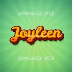joyleen in Green Rays style - 3D name wallpaper
