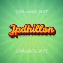 jpdhillon in Green Rays style - 3D name wallpaper