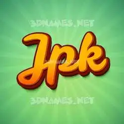 jpk in Green Rays style - 3D name wallpaper
