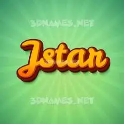jstar in Green Rays style - 3D name wallpaper