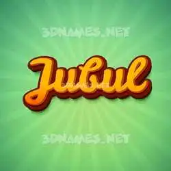 jubul in Green Rays style - 3D name wallpaper