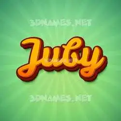 juby in Green Rays style - 3D name wallpaper