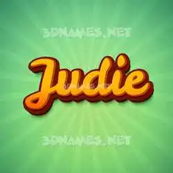 judie in Green Rays style - 3D name wallpaper