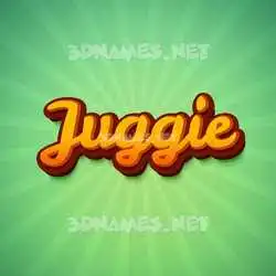 juggie in Green Rays style - 3D name wallpaper
