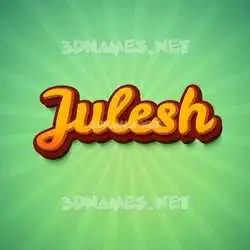 julesh in Green Rays style - 3D name wallpaper