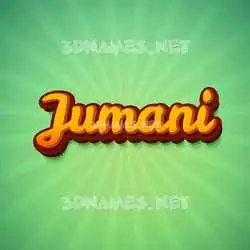 jumani in Green Rays style - 3D name wallpaper