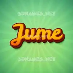 jume in Green Rays style - 3D name wallpaper