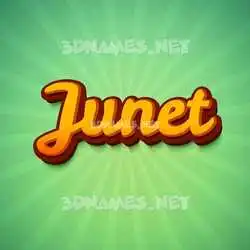 junet in Green Rays style - 3D name wallpaper