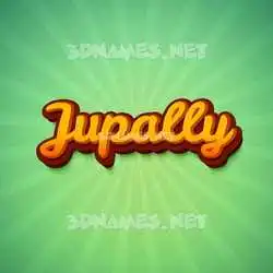 jupally in Green Rays style - 3D name wallpaper
