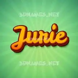 jurie in Green Rays style - 3D name wallpaper