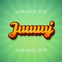 juuuuj in Green Rays style - 3D name wallpaper