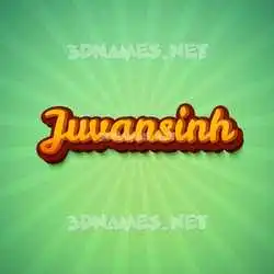 juvansinh in Green Rays style - 3D name wallpaper